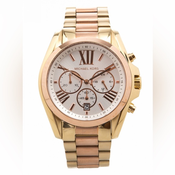 Michael Kors Bradshaw Two Tone oversized chronograph watch - Picture 1 of 8